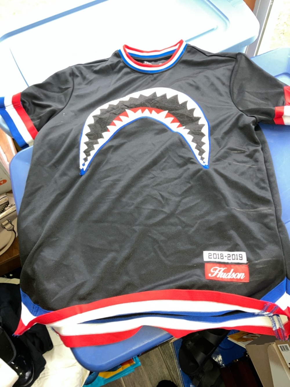 HUDSON OUTERWEAR Black Shark Mouth Jersey Streetwear 2018-2019